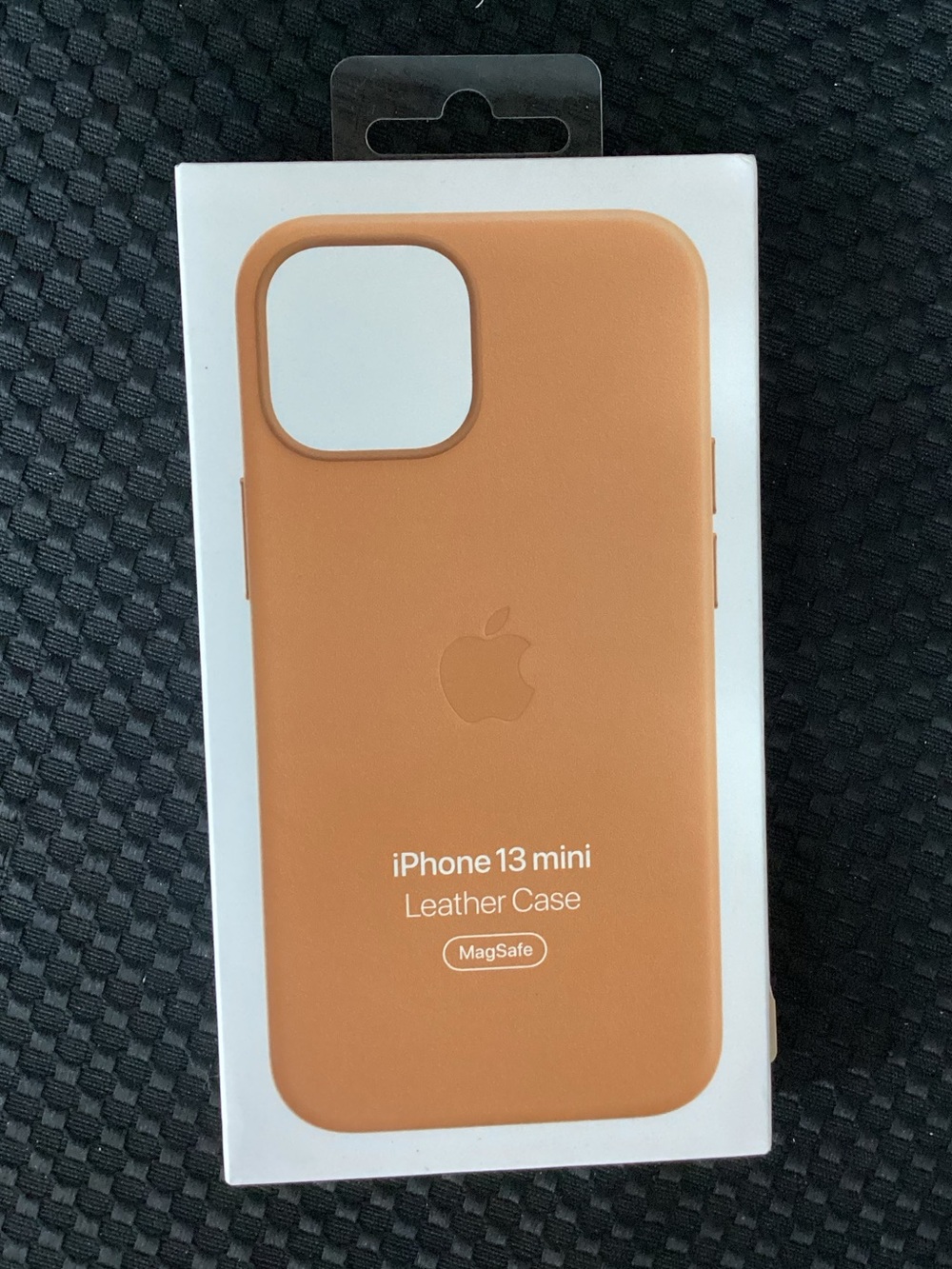 Apple iPhone 13 mini Leather Case - Saddle Brown/Orange